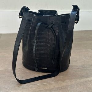 NWT Sézane Black Bucket Farrow Bag